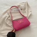 Portable shoulder western style bagg bag in PU with bow accent, available in six colours, 24x14x5 cm