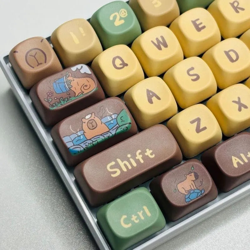 Capabala PBT MOA profile mechanical keyboard replacement keycap set with 130 keys