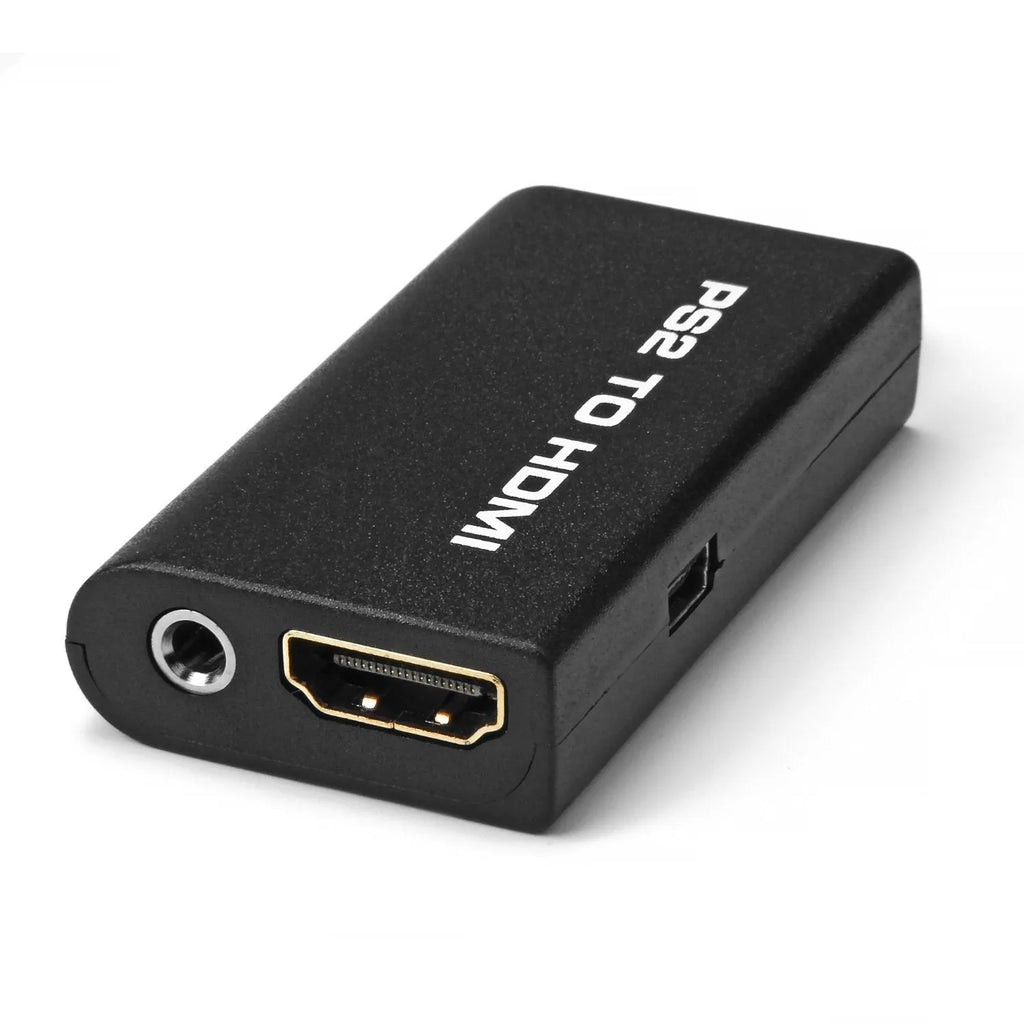 Black game to HDMI converter with PS/2 interface for PlayStation 2 console