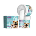 Dog cleaning finger holder glove for removing tartar, measuring 7.6 by 8.8 centimetres.