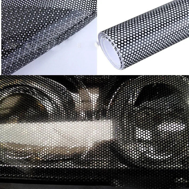 Perforated automotive colour change film measuring 30cm wide by 106cm long for vehicle wrapping
