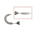 S925 sterling silver nail stud earring in straight or curved punk gothic design
