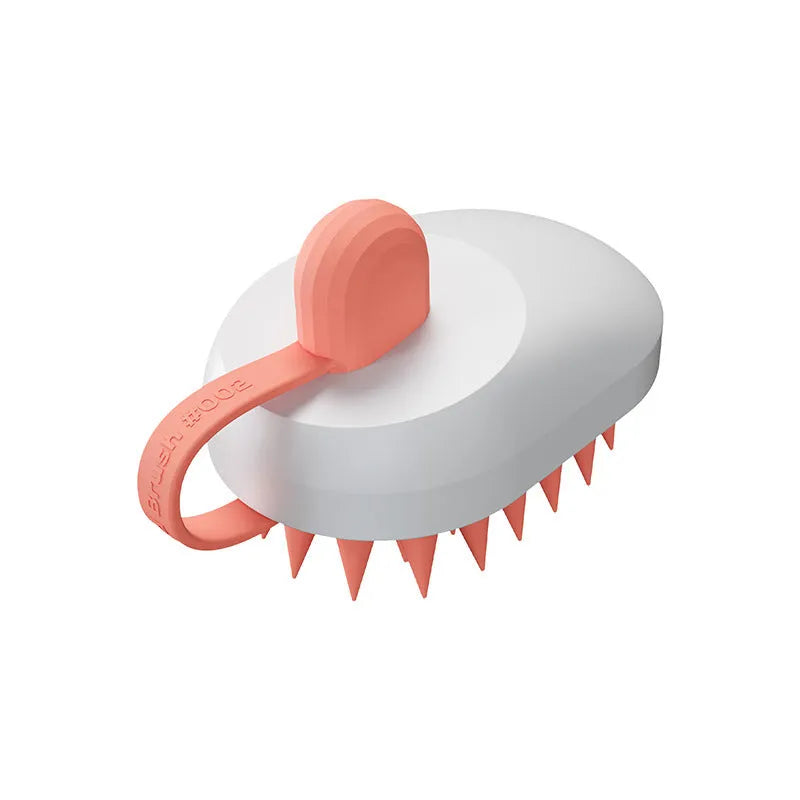 Soft silicone pet hair remover comb and massage brush for dogs and cats in four colour options