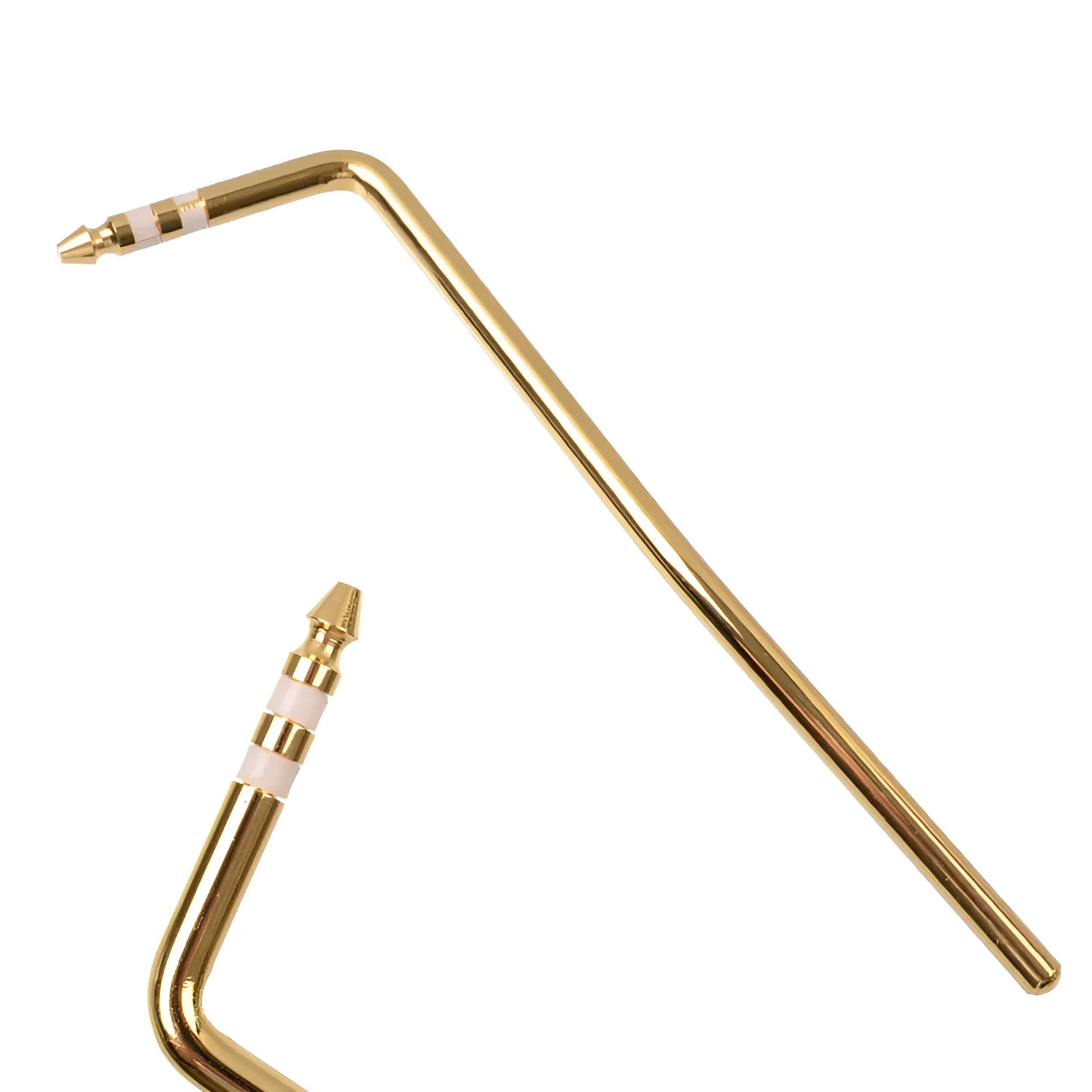 A guitar tremolo bar in black, gold, silver, and blue colour options.