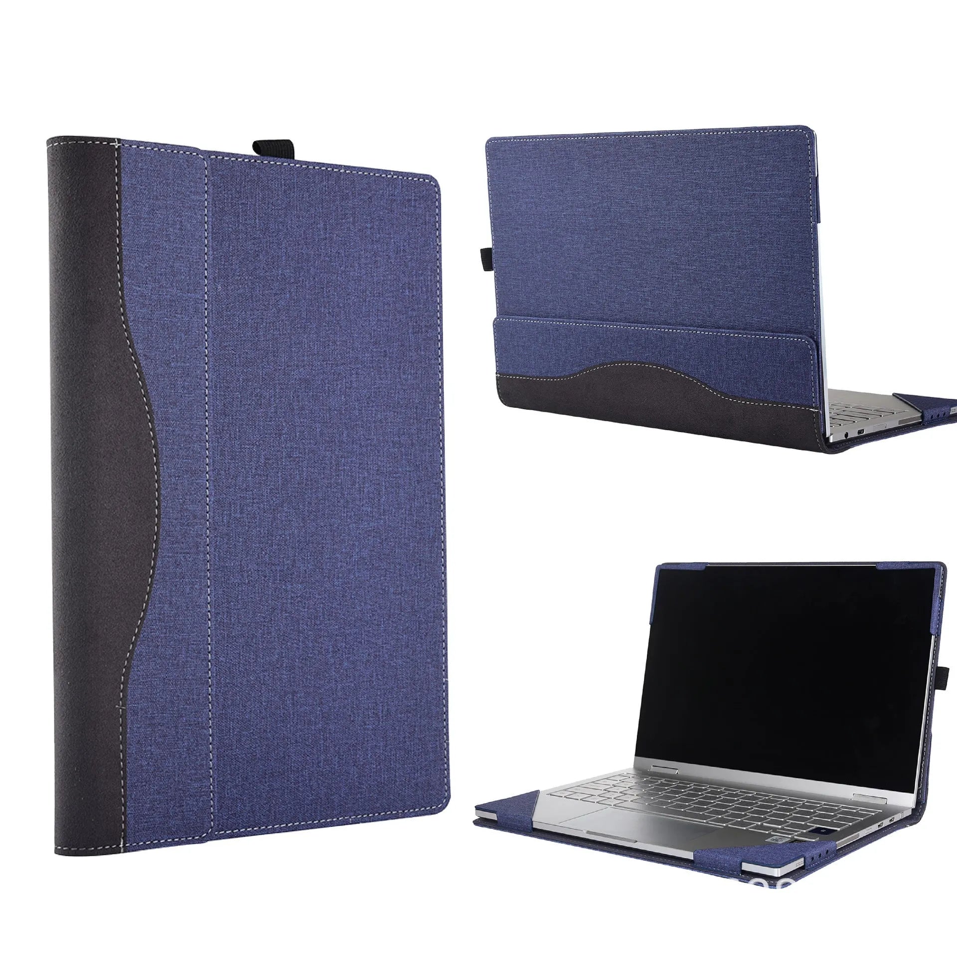 Black imitation leather protective sleeve for Microsoft Laptop6 laptop with bracket design