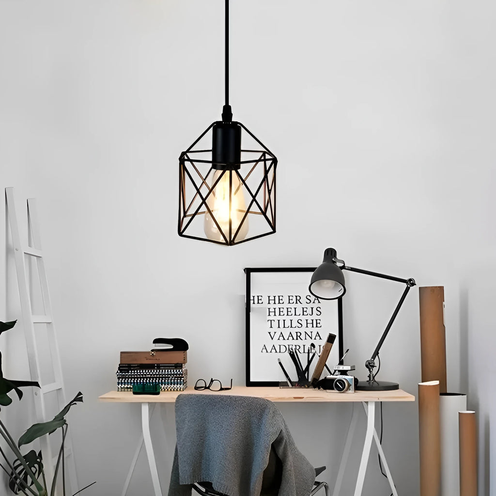 American country decorative lights with iron shade in multiple head configurations