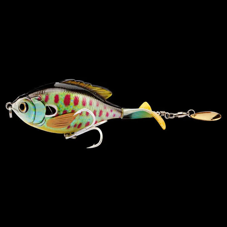 Tractor lure fishing lure 9.5 cm bionic hard bait with three hooks in ABS plastic