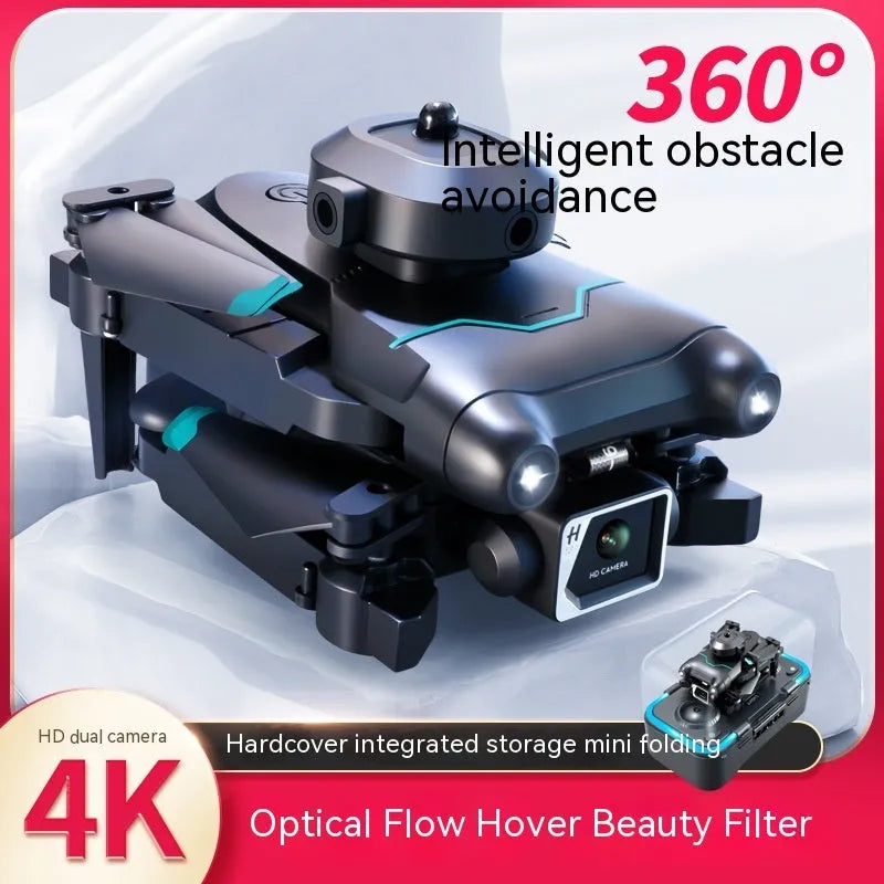 Fully obstacle avoidance four-axis drone with optical flow hover and dual camera for aerial photography
