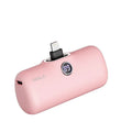 Lipstick-shaped portable power bank in multiple colours showing digital display and charging ports