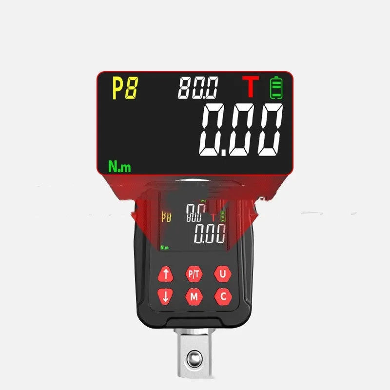 Metal digital torque meter with 1/2 inch square drive and digital display head