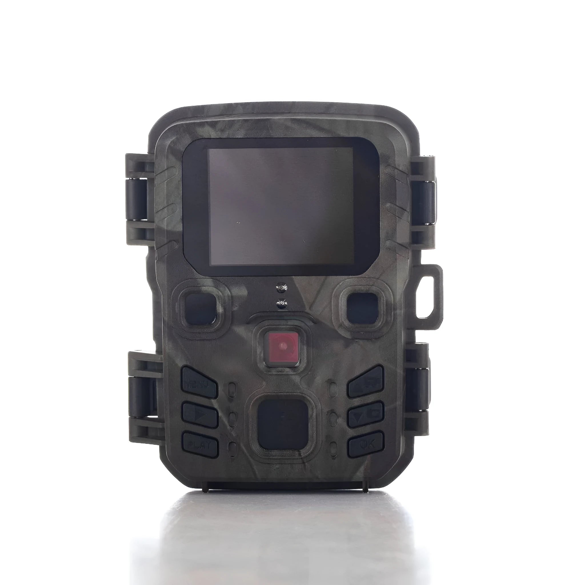 Black plastic infrared night vision monitoring device on a table.