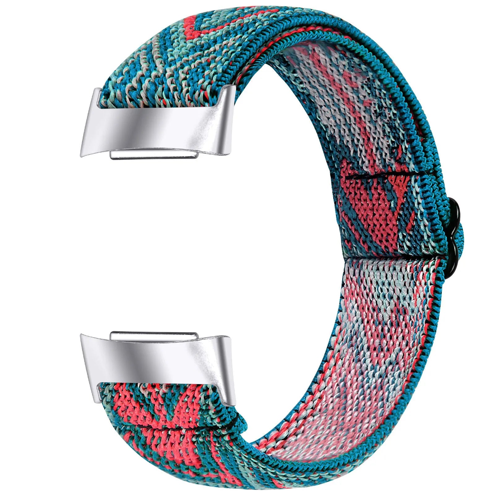 Adjustable printed elastic watch strap for Fitbit Charge 6 in Green Arrow colour, 5.5-8.5 inches fit