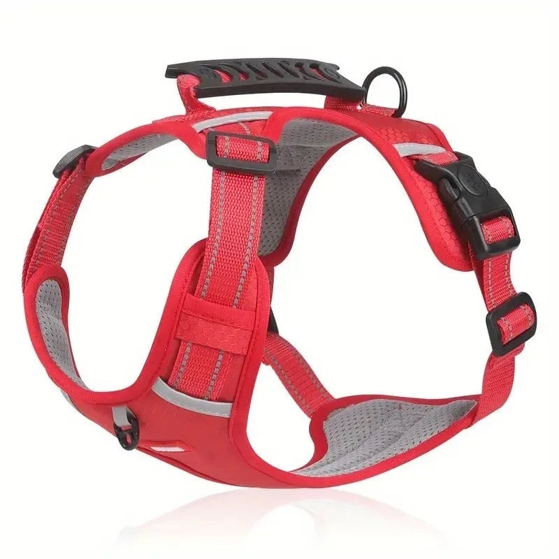 Polyester dog chest harness traction rope in multiple colours with adjustable sizing for secure canine control