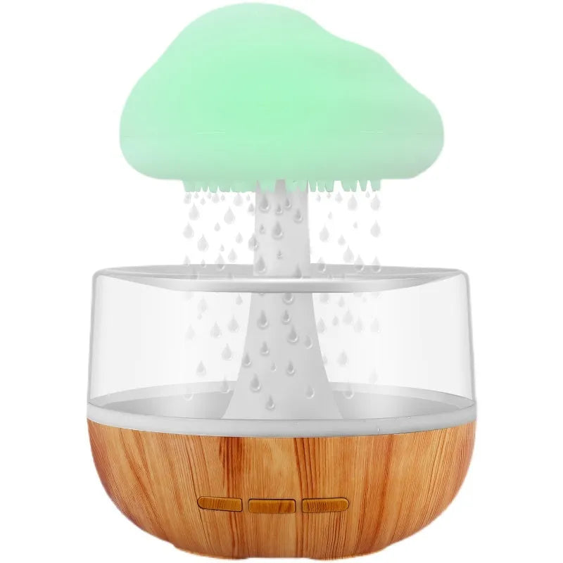 White raining cloud design micro humidifier with night light and aromatherapy diffuser