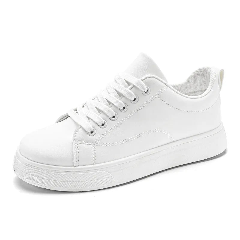 Men's Korean-style breathable sneakers in plus sizes 39-45 rubber sole round toe lace-up casual footwear