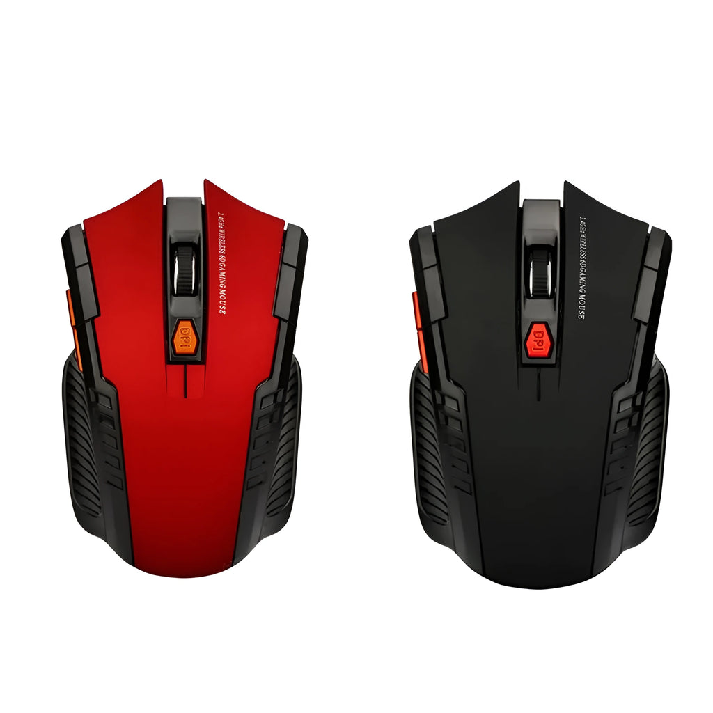 Colour-changing wired USB mouse in black, ultra-thin design with scroll wheel, on a desktop surface