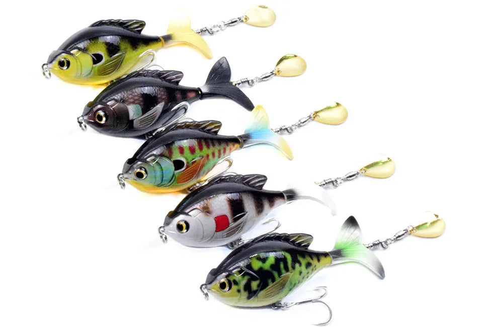 Tractor lure fishing lure 9.5 cm bionic hard bait with three hooks in ABS plastic