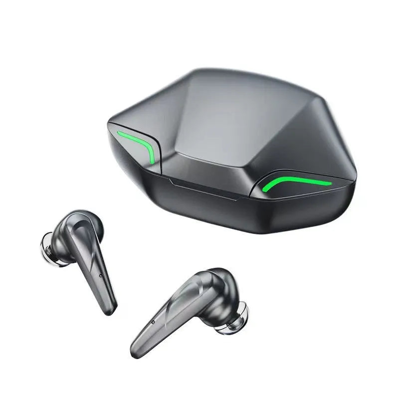 Wireless Bluetooth gaming headset with USB charging cabin in black, grey, white, or yellow colour options.