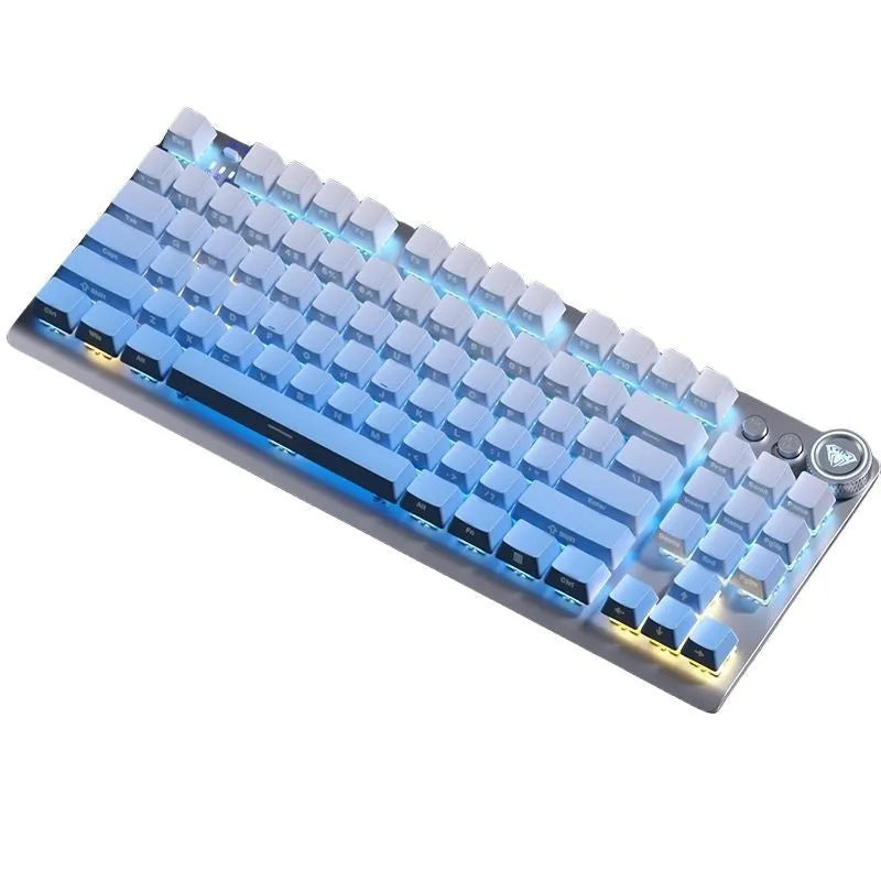 Wireless mechanical keyboard with side engraving and metal case in selected colour