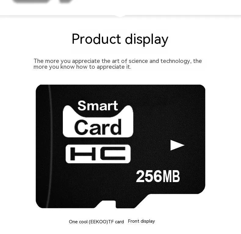 256MB TF memory card with integrated mini speaker measuring 11mm by 15mm