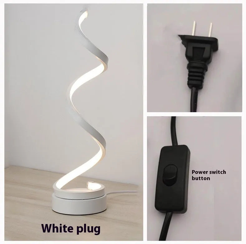 Minimalist LED table lamp with aluminium shade, metal base, tri-colour dimming, 125x450mm, black or white