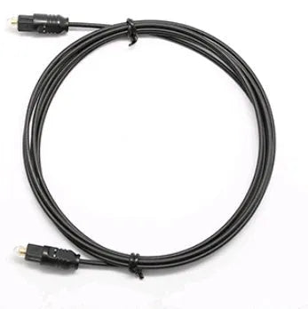 OD2.2 digital optical audio cable with TOSLINK connectors, showing its slim 2.2mm profile.