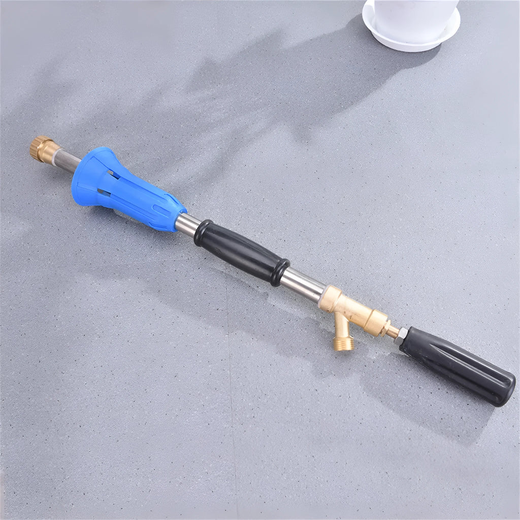 Submachine gun style high-pressure agricultural spray gun with adjustable nozzle