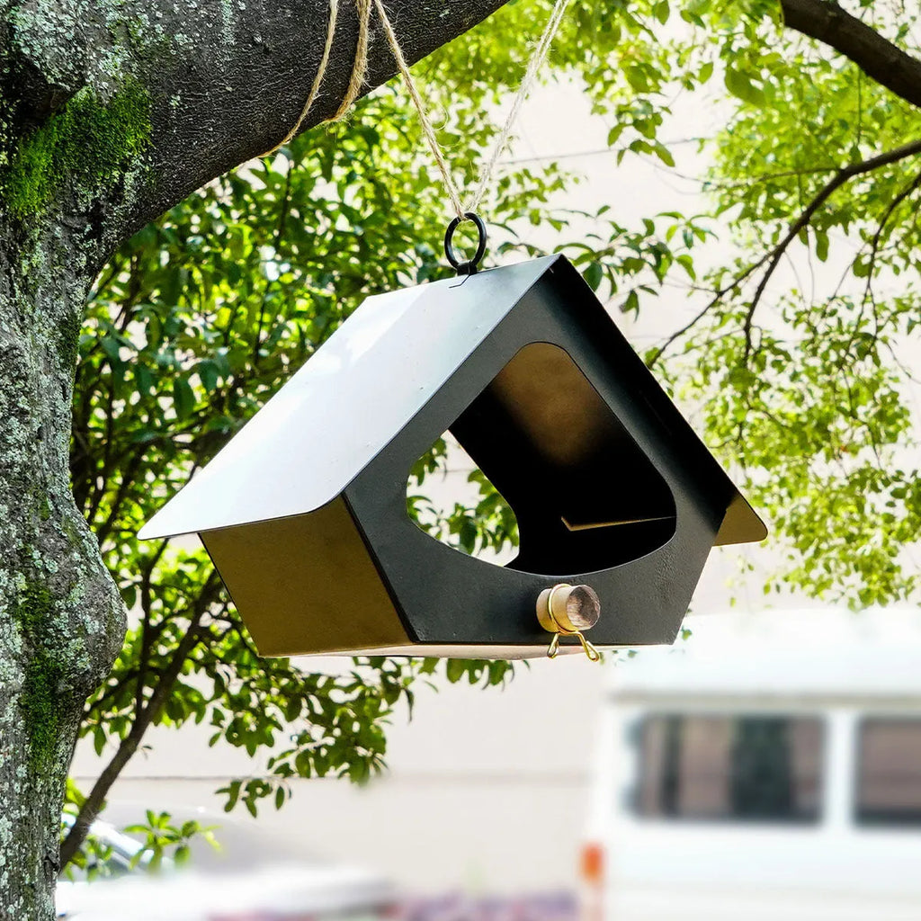 European-style simple iron bird nest for outdoor courtyard decoration with anti-rain finish