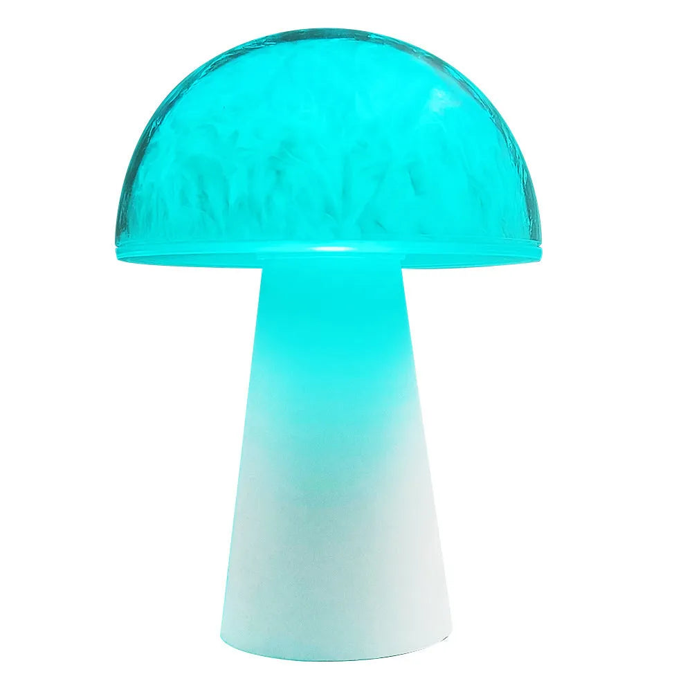 Creative remote control mushroom night lamp with RGB colour change, 3W LED, 9x9x13.5 cm built-in battery design