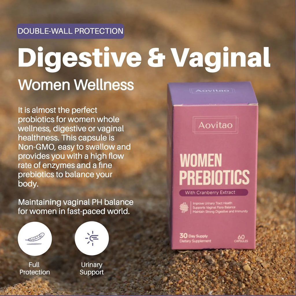 AOVITAO women's probiotic 60 billion CFU pH balance capsules bottle