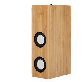 Wooden Bluetooth speaker with vintage radio design in bamboo, walnut or sapele finishes