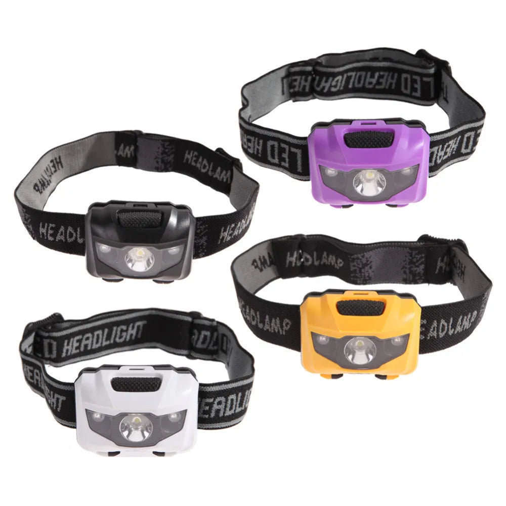 Cateye 2 generation headlight with 3W white and red LEDs in black, waterproof for outdoor use