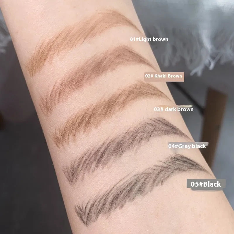 Small Gold Chopsticks ultra-fine eyebrow pencil in 5 colours including light brown, kaki brown, dark brown, gray black, and black