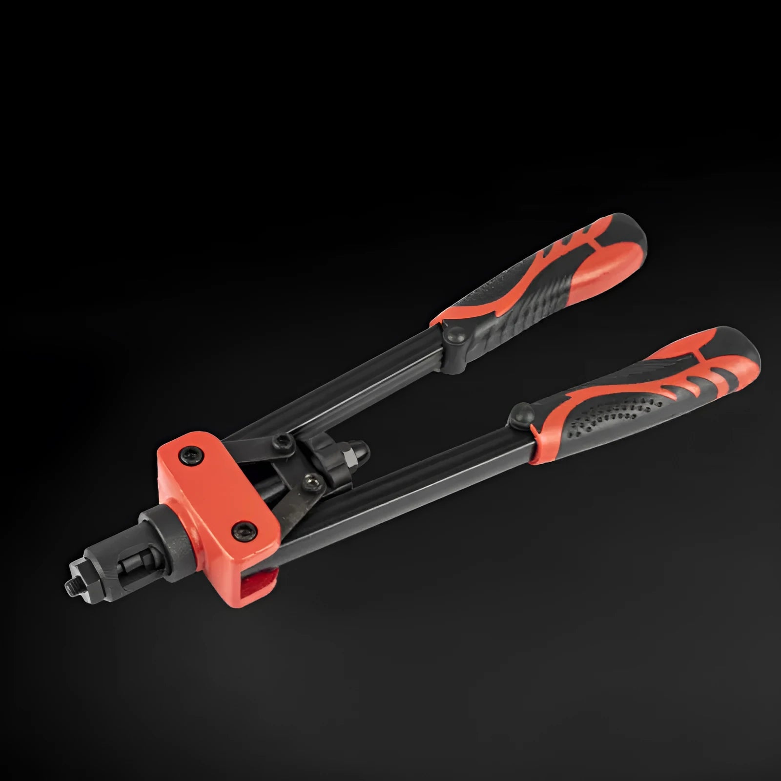 14-inch alloy rivet nut tool model CQ14 with pull-setter handle and six metric gun tips