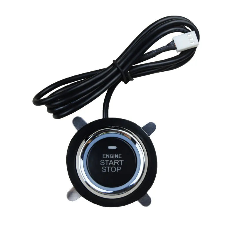 C6 one-button ignition remote keyless entry system in black for all car models with silent relay lock alarm
