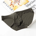 Men's seamless ice silk briefs with supportive pouch design in multiple colour options