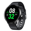 Black ultra-thin smart health bracelet with 1.3-inch touch screen on silicone wrist strap.