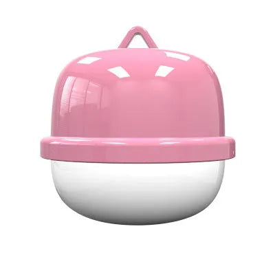 GPS tracking unit attached to a dog collar, shown in available colours: black, brown, green, and pink.