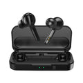 Black and white TWS wireless Bluetooth earbuds with IPX5 waterproof rating