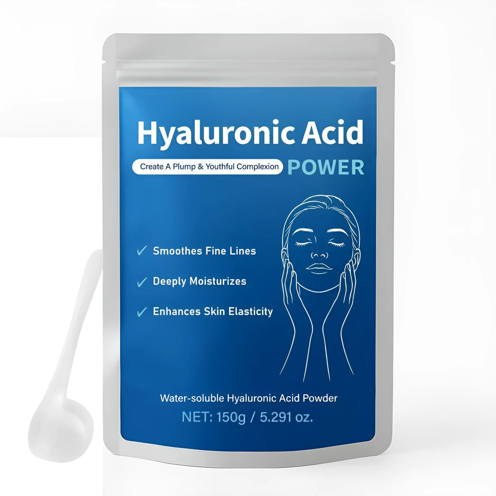 150g container of pure hyaluronic acid powder for DIY skincare formulations