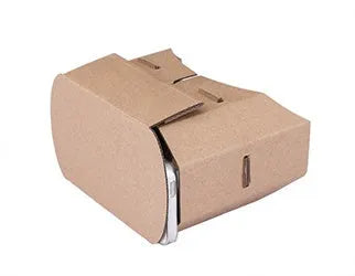 White paper virtual reality VR glasses viewer for mobile phones with 153mm x 83mm size.