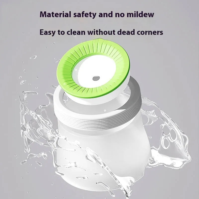 Pet suspension water bowl with stainless steel bracket and green PP silicone bowl