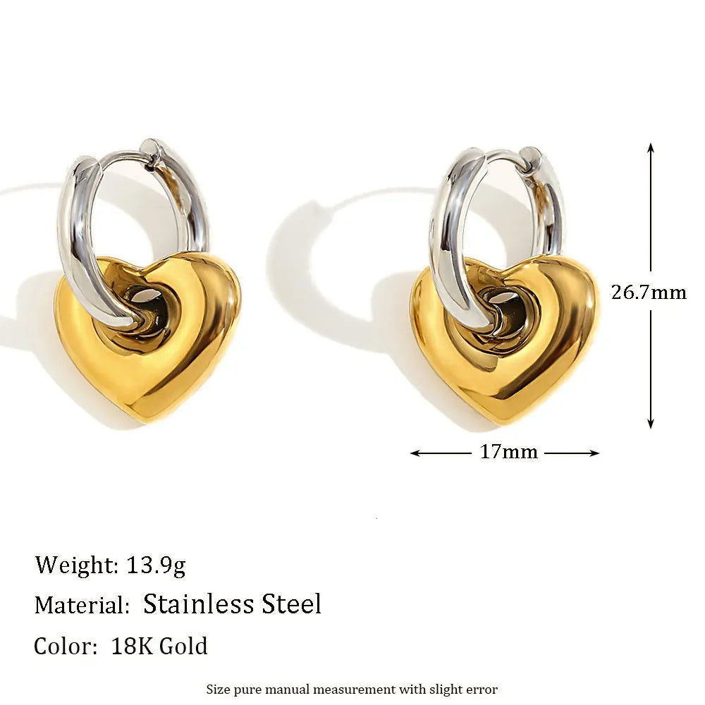 Women's gold electroplated stainless steel jewellery set showing earrings, bracelet, and necklace with geometry design