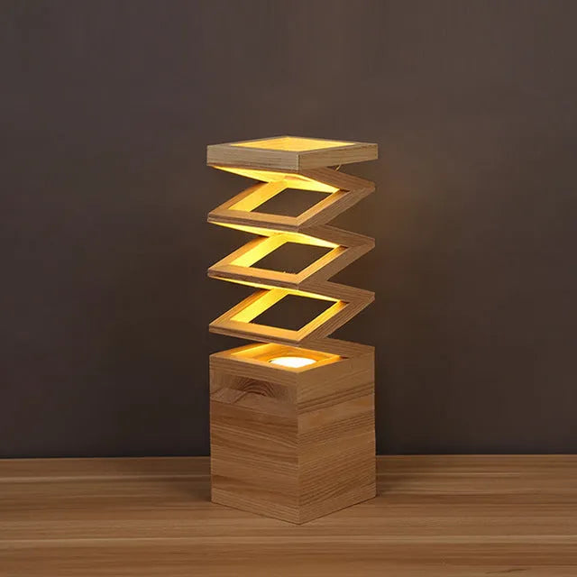 Creative solid wood table lamp European style large 120X120 US style solid wood colour on desk