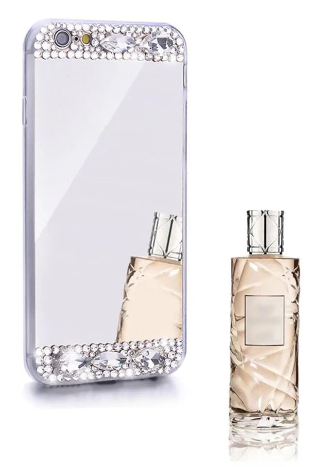 Rhinestone silicone phone case back cover for Huawei P30 Pro in gold colour