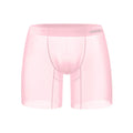 Men's seamless boxer shorts in orange colour showing low waist design and quick-drying nylon fabric
