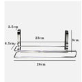 Silver stainless steel cabinet door back-hanging paper towel rack