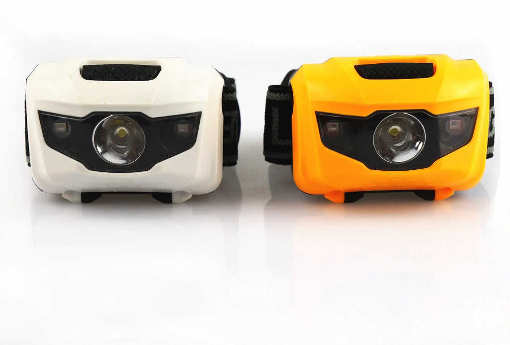 Cateye 2 generation headlight with 3W white and red LEDs in black, waterproof for outdoor use