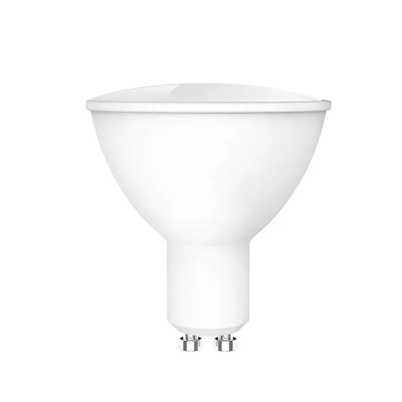 GU10 smart spotlight bulb with RGBCCT lighting and voice control features