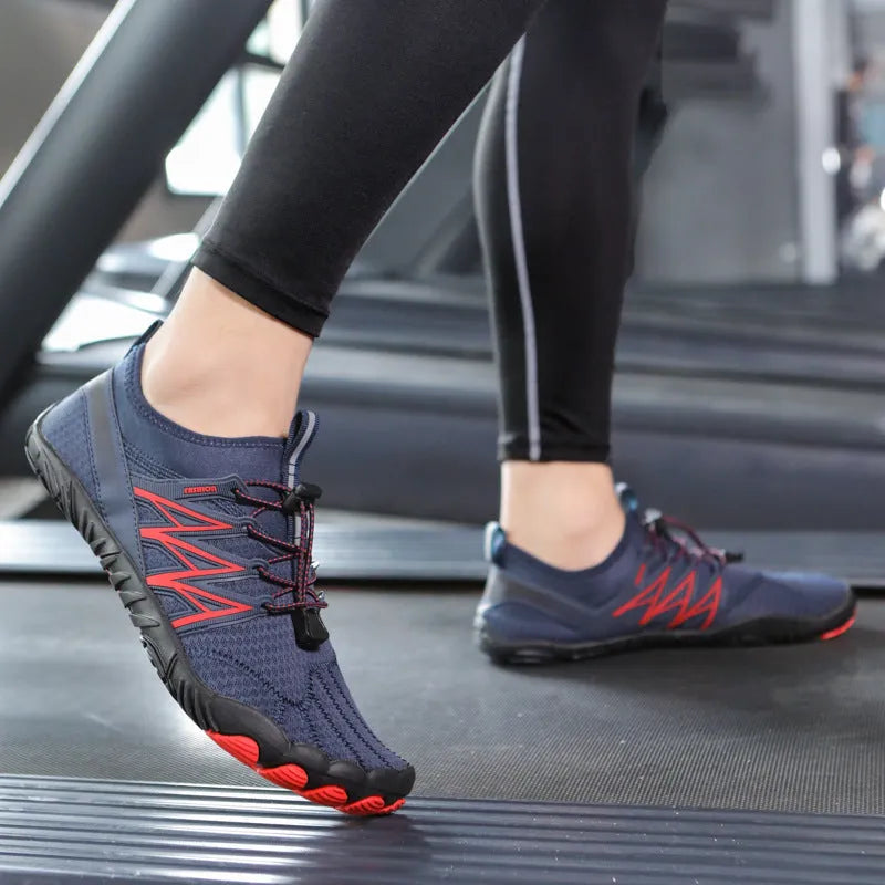 Lightweight non-slip indoor training sneakers in five colour options with mesh lining